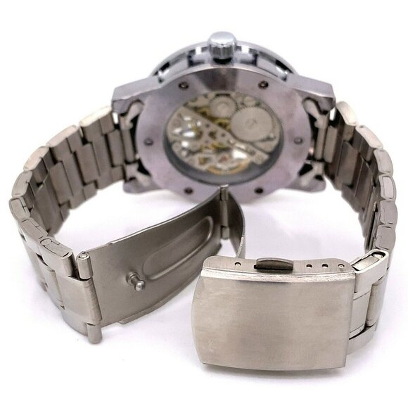 Winner Automatic Stainless Steel Blue Skeleton Dial Watch! 198 - Picture 7 of 10